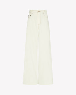 Cotton Loose Fit Trouser - Cream