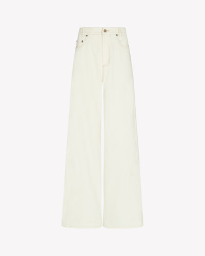 Cotton Loose Fit Trouser - Cream SERENA BUTE
