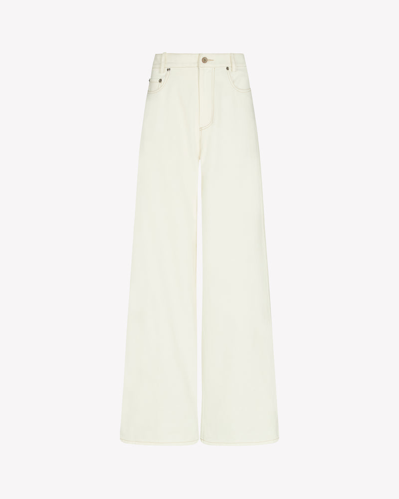 Cotton Loose Fit Trouser - Cream picture #1