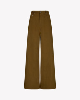 Cotton Loose Fit Trouser - Khaki