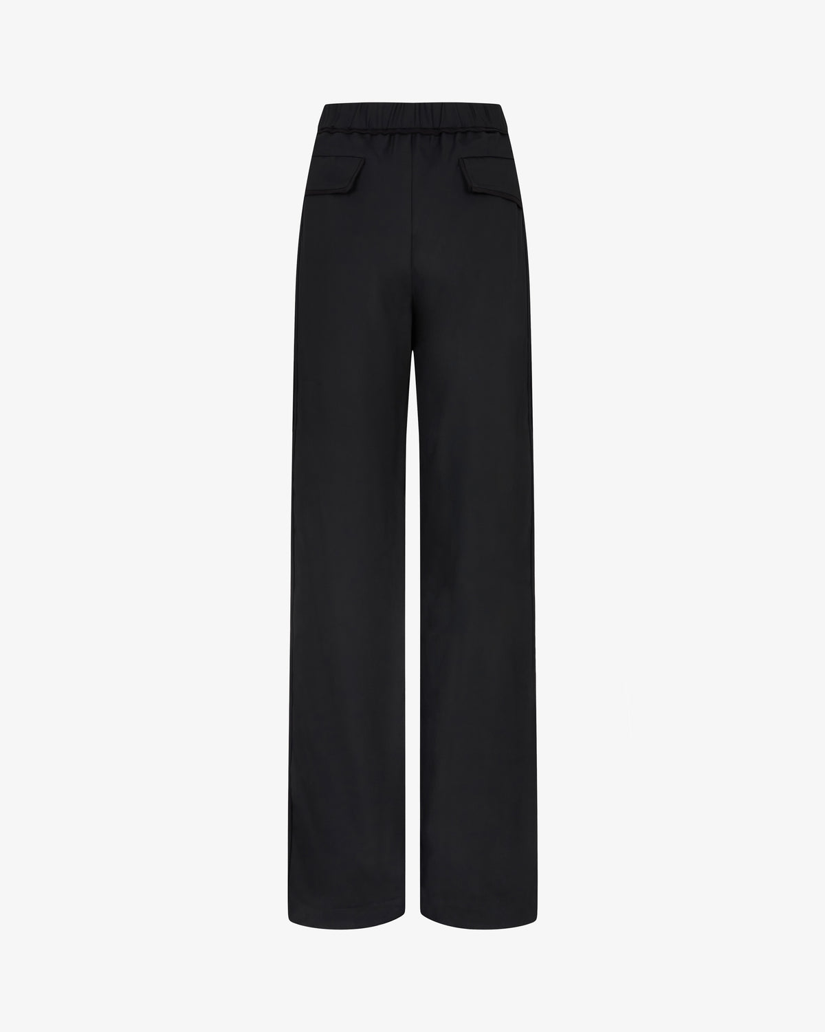 Tailored Trouser with Georgette Trim - Black