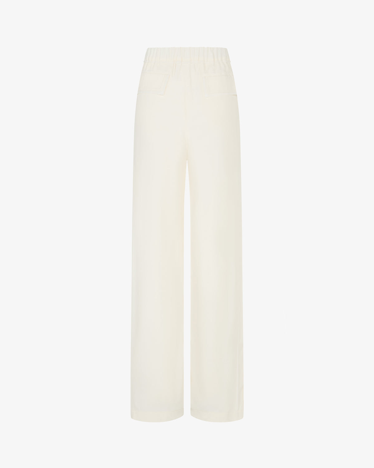 Tailored Trouser with Georgette Trim - Cream