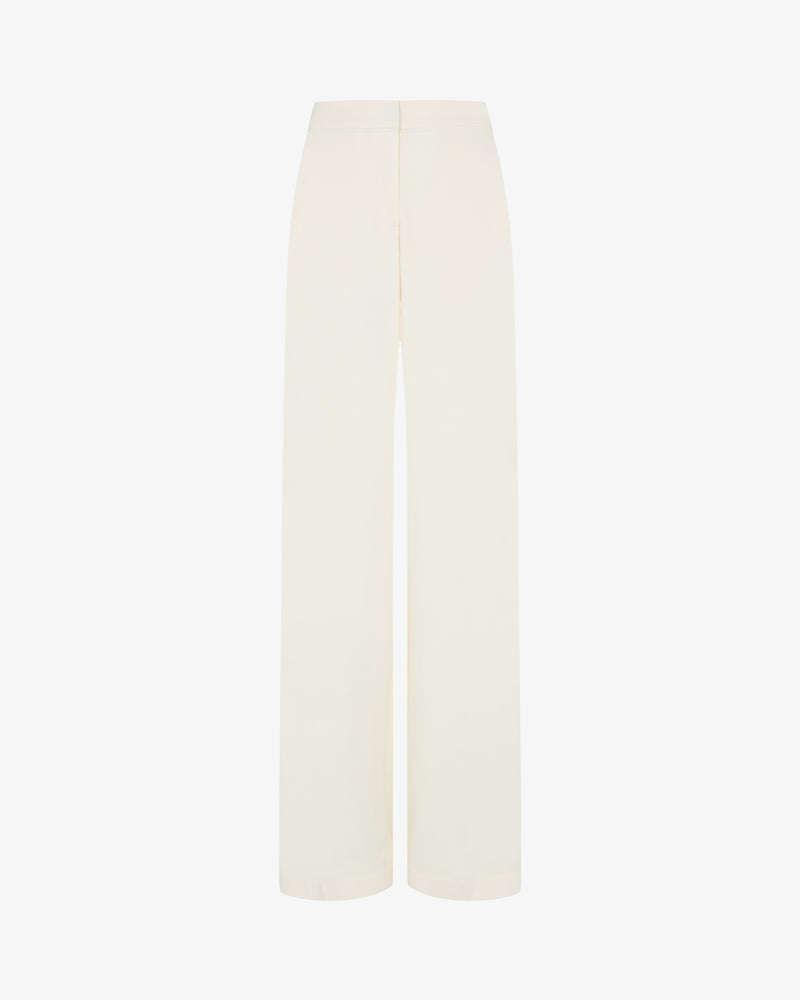 Tailored Trouser with Georgette Trim - Cream picture #2