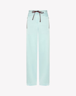 Satin Utility Jogger - Pale Blue