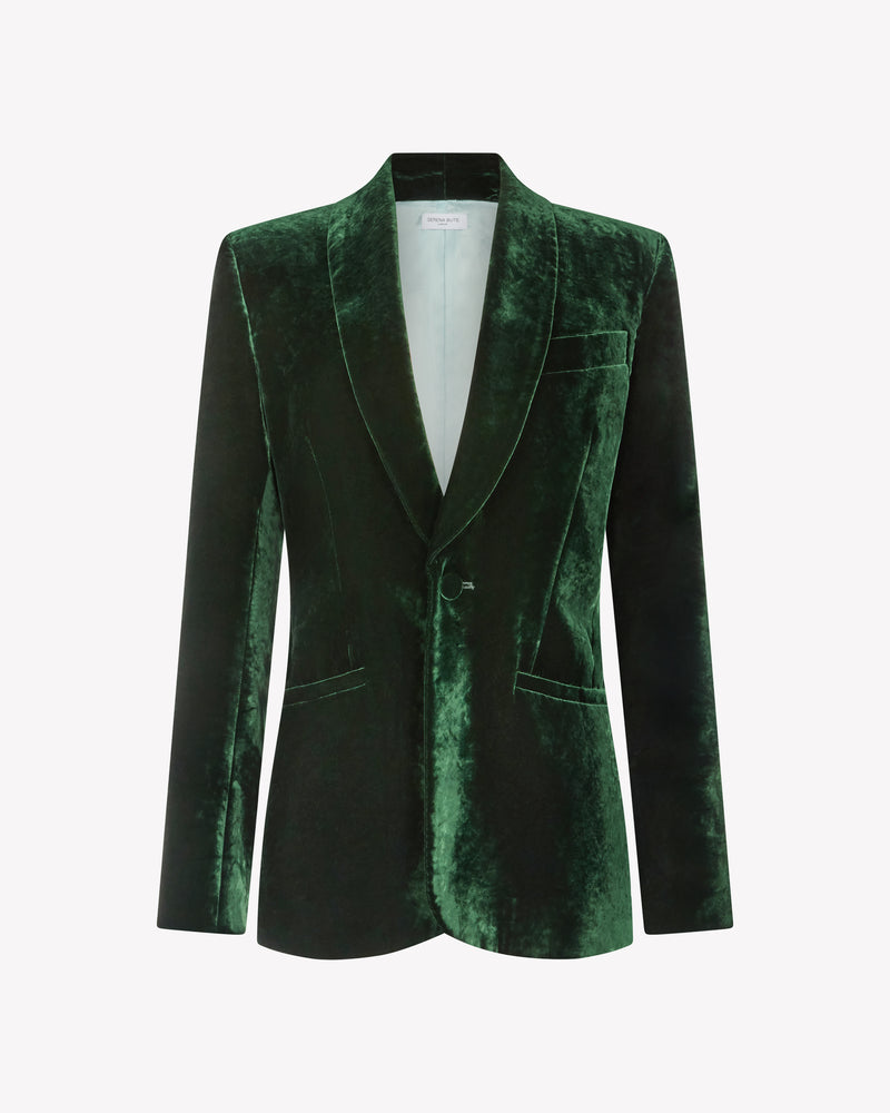 Velvet Blazer - Dark Green picture #2