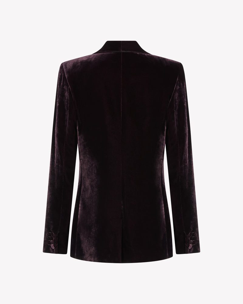 Velvet Blazer - Plum Purple SERENA BUTE