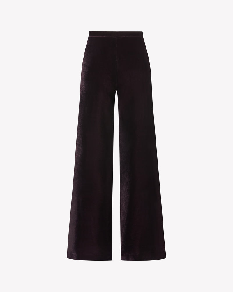 Velvet Flare Trouser - Plum Purple SERENA BUTE