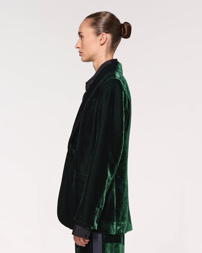 Velvet Blazer - Dark Green SERENA BUTE