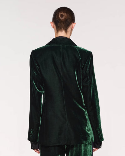 Velvet Blazer - Dark Green SERENA BUTE