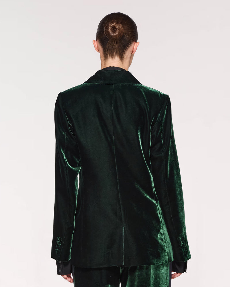 Velvet Blazer - Dark Green SERENA BUTE