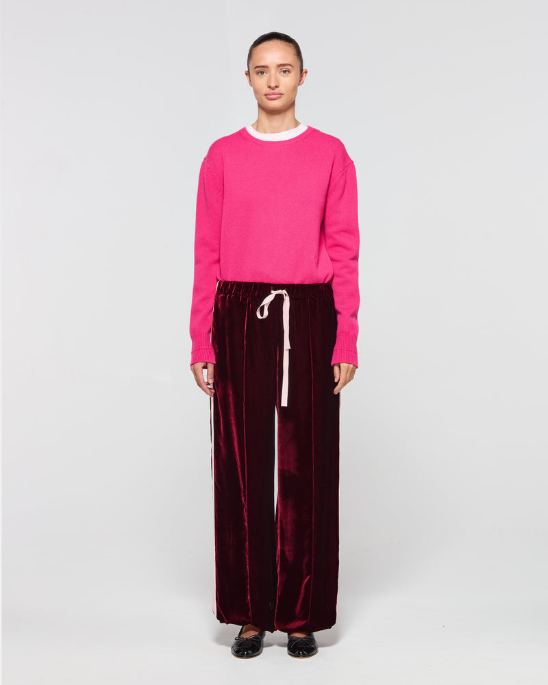 Velvet Jogger - Burgundy picture #2