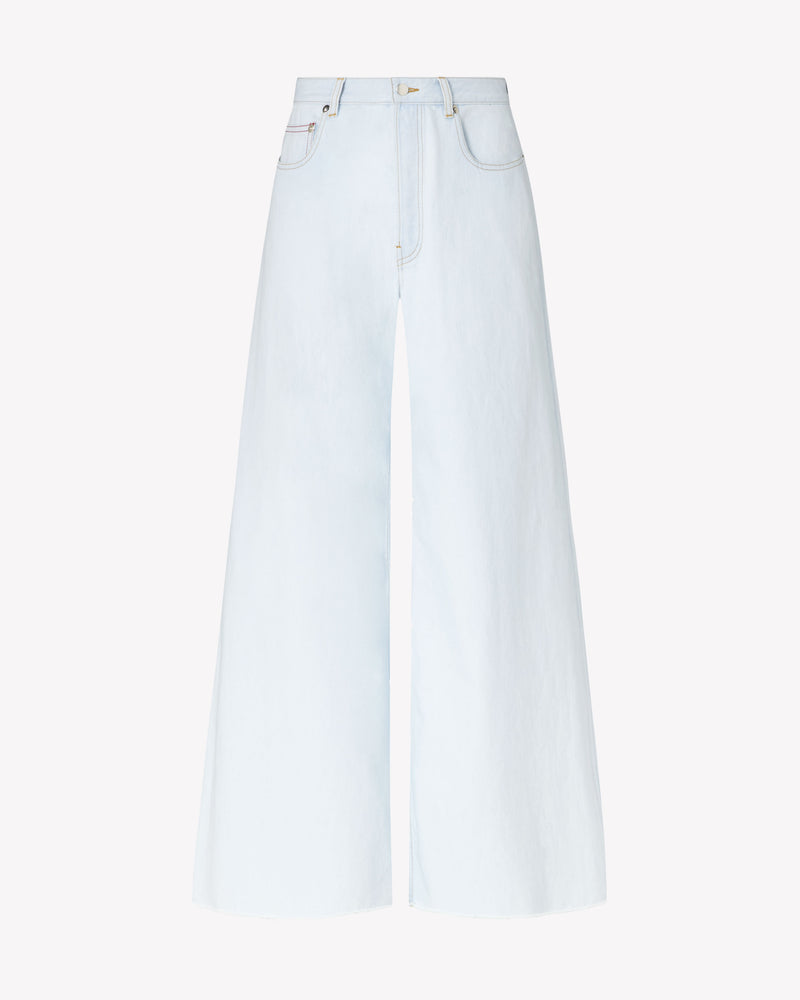 Wide Leg Denim Jeans - Light Blue picture #1
