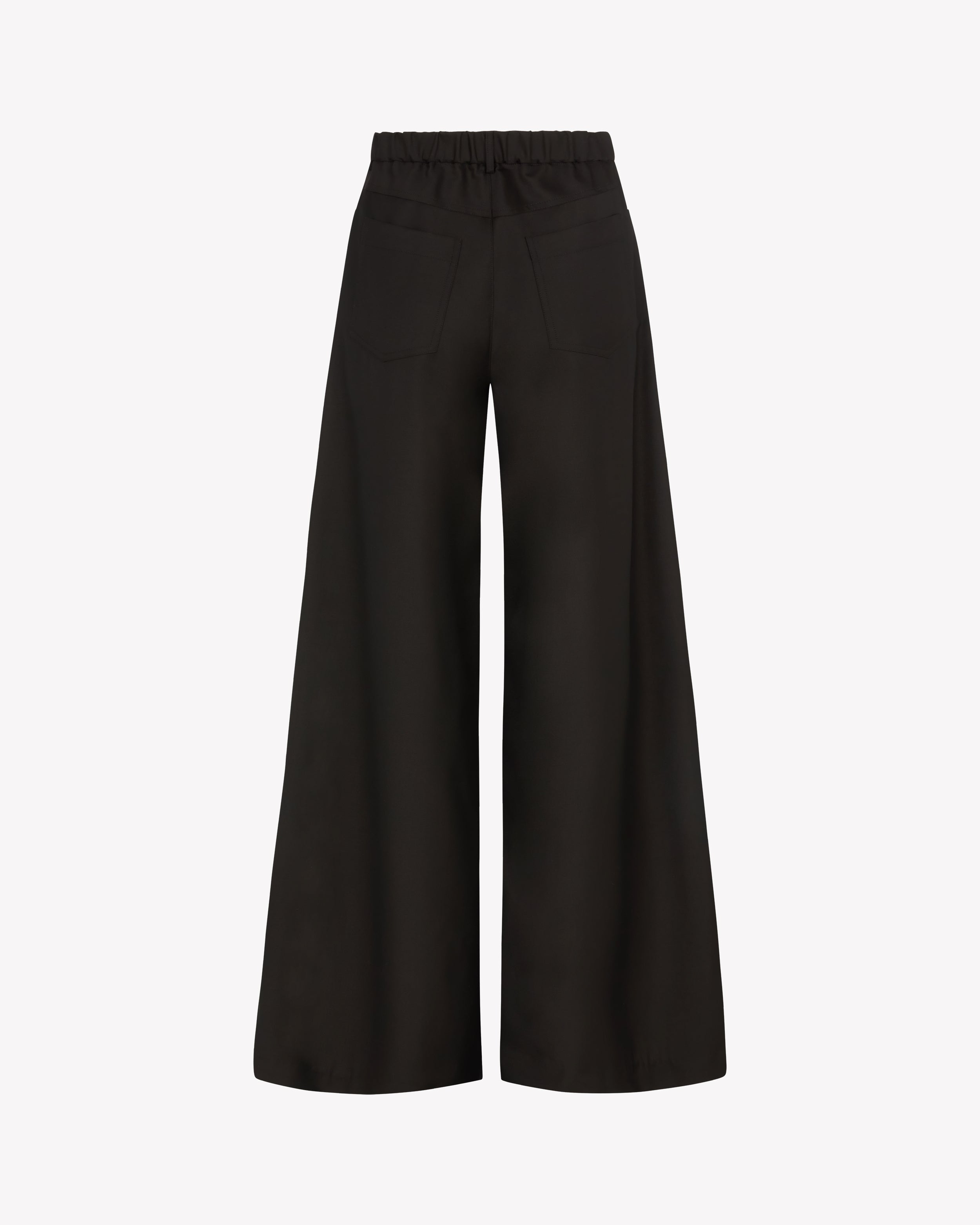 Wide Leg Jean - Chocolate Brown Wool