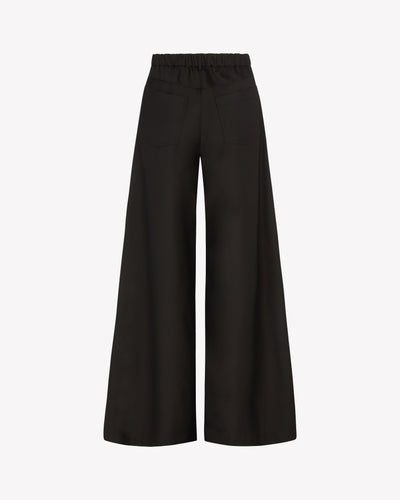 Wide Leg Jean - Chocolate Brown Wool SERENA BUTE