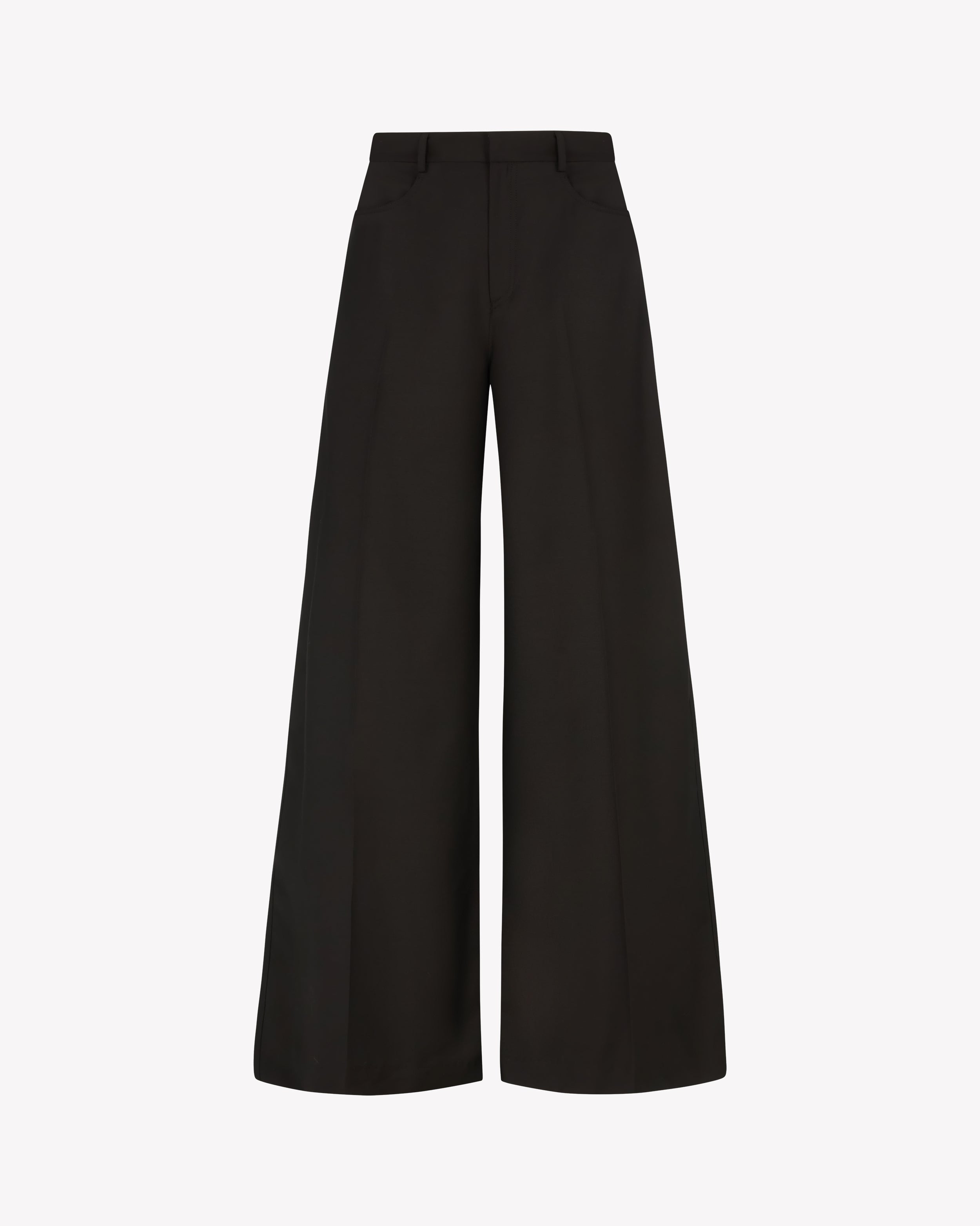 Wide Leg Jean - Chocolate Brown Wool