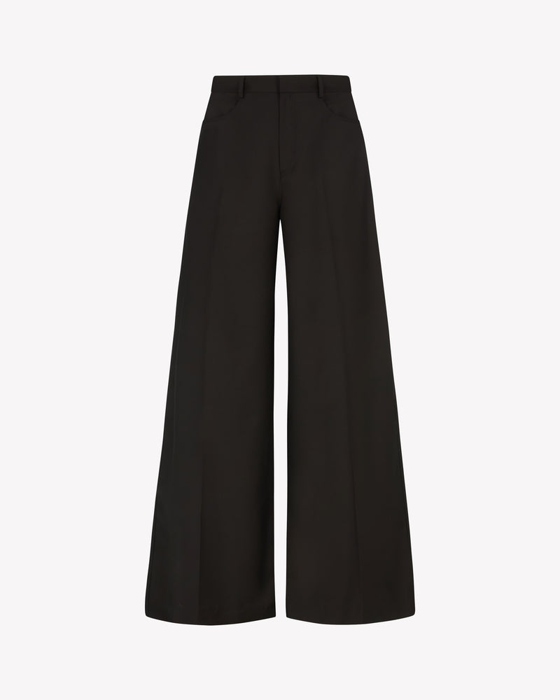 Wide Leg Jean - Chocolate Brown Wool picture #2