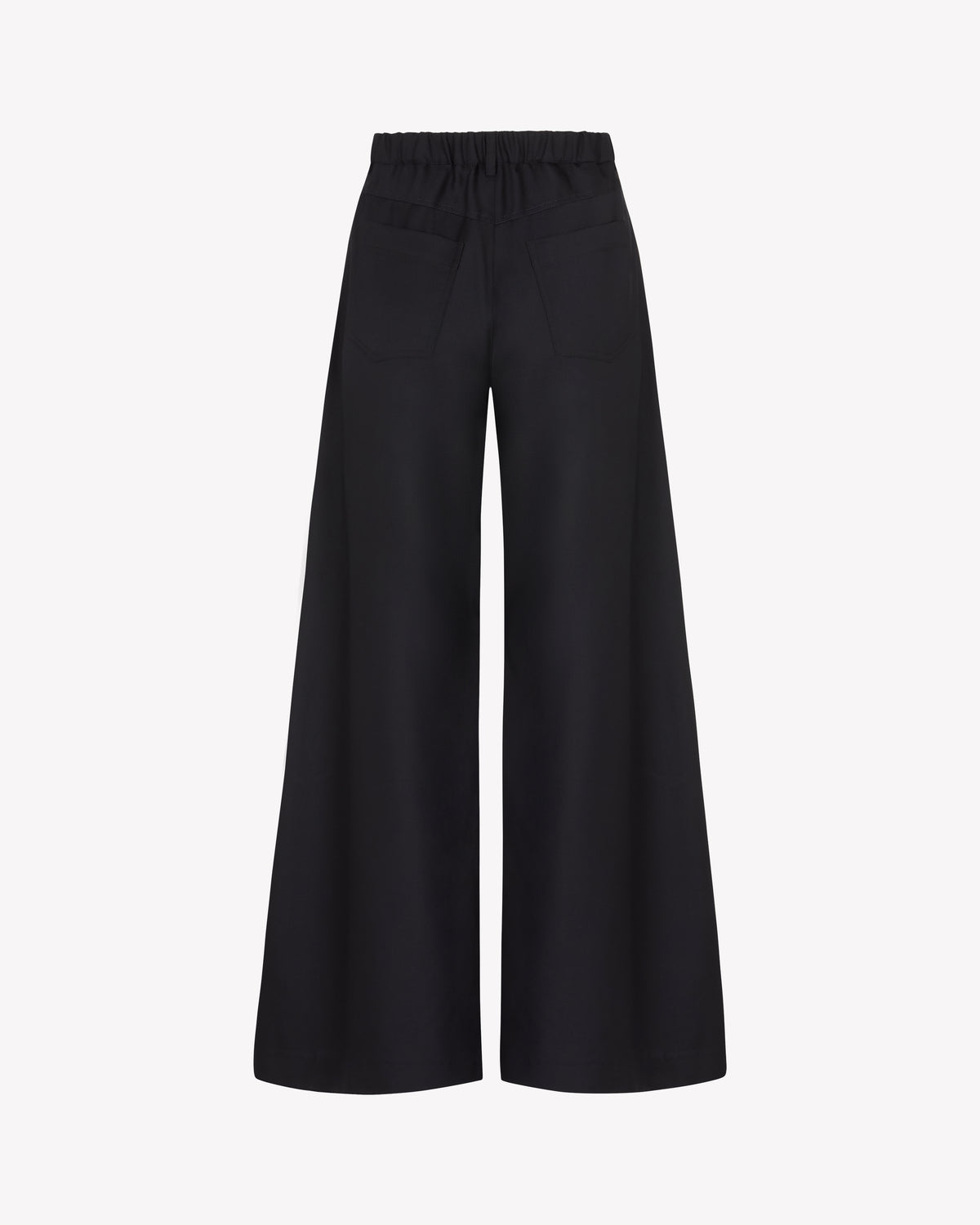 Wide Leg Jean - Navy Blue Wool