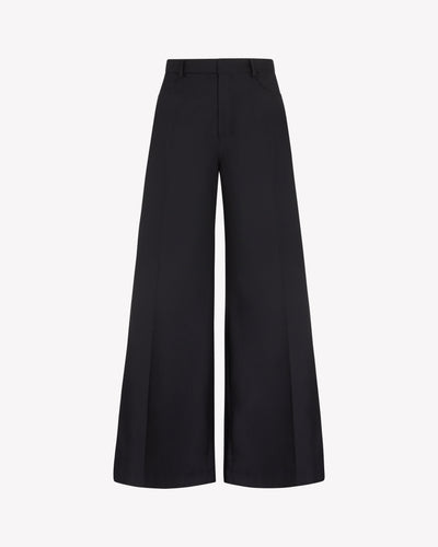 Wide Leg Jean - Navy Blue Wool SERENA BUTE