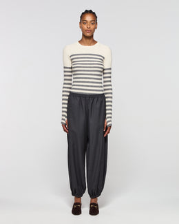 Wool Balloon Trouser - Grey