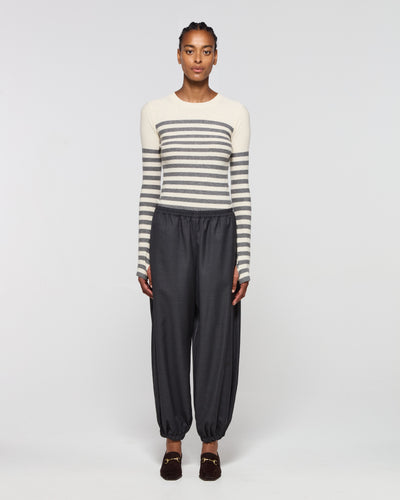Wool Balloon Trouser - Grey SERENA BUTE