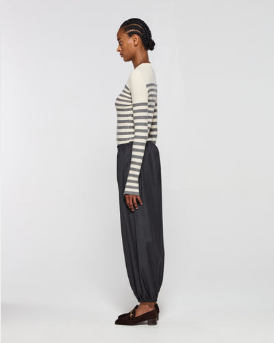 Wool Balloon Trouser - Grey SERENA BUTE