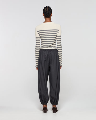 Wool Balloon Trouser - Grey SERENA BUTE