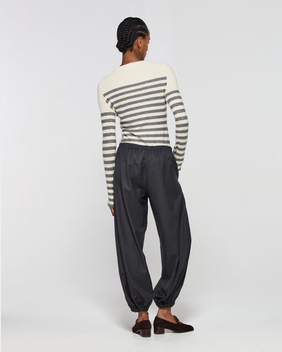 Wool Balloon Trouser - Grey SERENA BUTE