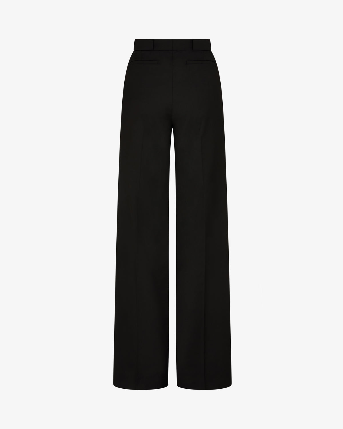 Wool Pleated Trouser - Black