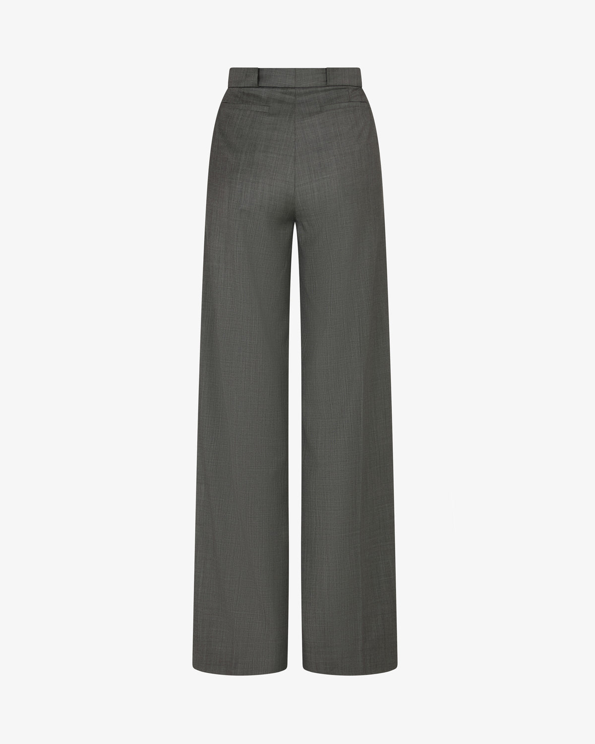 Wool Pleated Trouser - Dark Grey