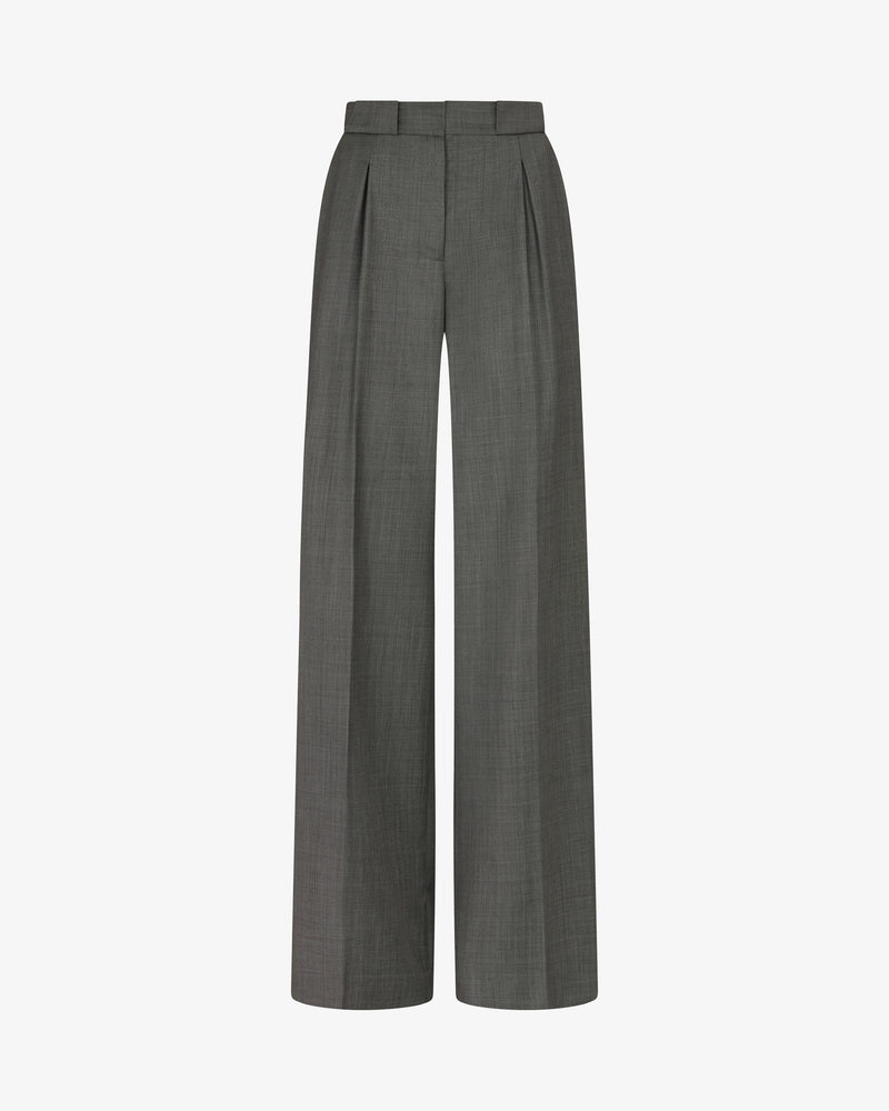 Wool Pleated Trouser - Dark Grey picture #2