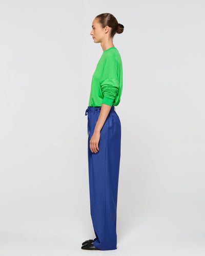 Wool Side Tab Jogger - Cobalt Blue SERENA BUTE