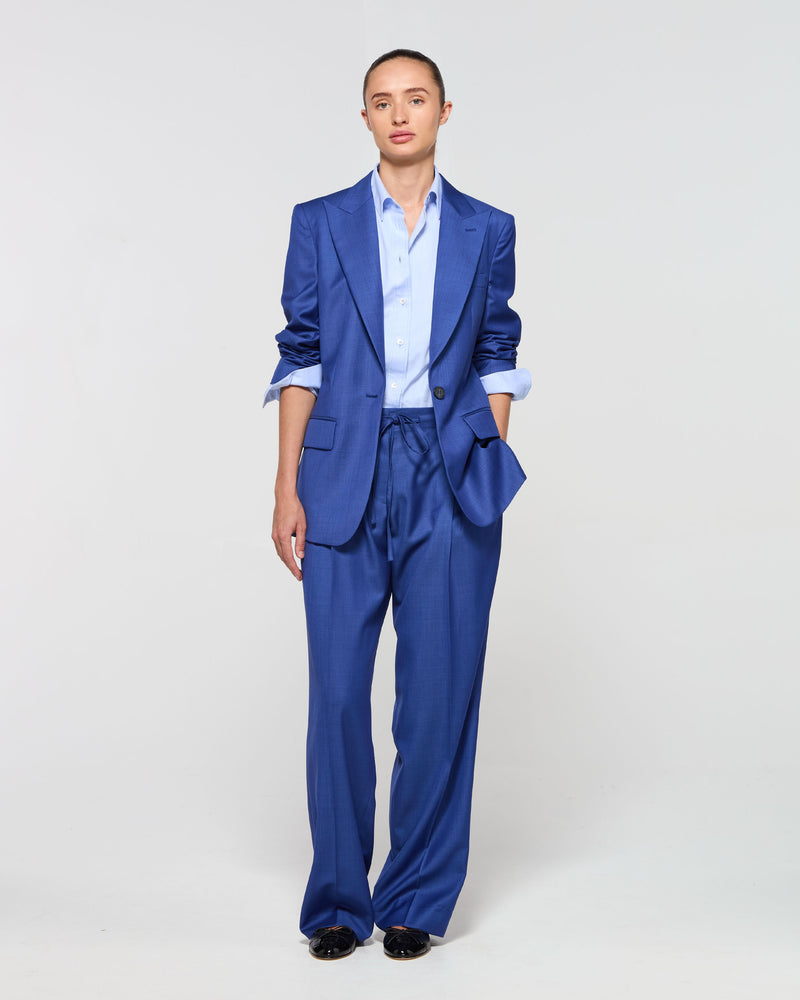Wool Side Tab Jogger - Cobalt Blue SERENA BUTE