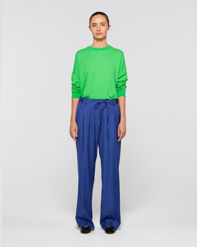 Wool Side Tab Jogger - Cobalt Blue SERENA BUTE