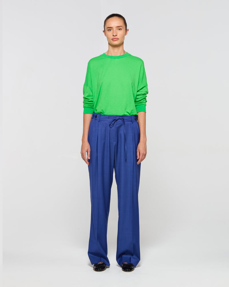 Wool Side Tab Jogger - Cobalt Blue picture #2
