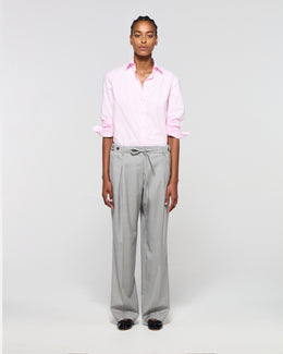 Wool Side Tab Jogger - Light Grey