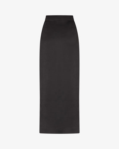 Button Down Skirt - Black SERENA BUTE