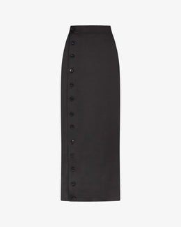 Button Down Skirt - Black