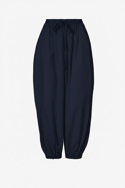 Cotton Balloon Trouser - Navy Blue SERENA BUTE