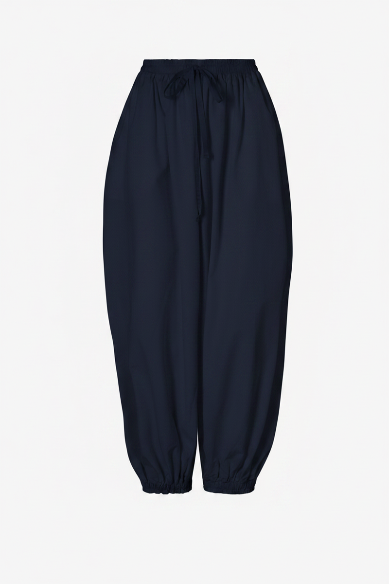 Cotton Balloon Trouser - Navy Blue SERENA BUTE