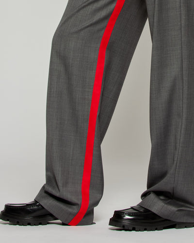 Boyfriend Trouser - Dark Grey / Red SERENA BUTE