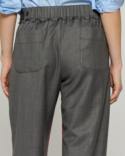 Boyfriend Trouser - Dark Grey / Red SERENA BUTE