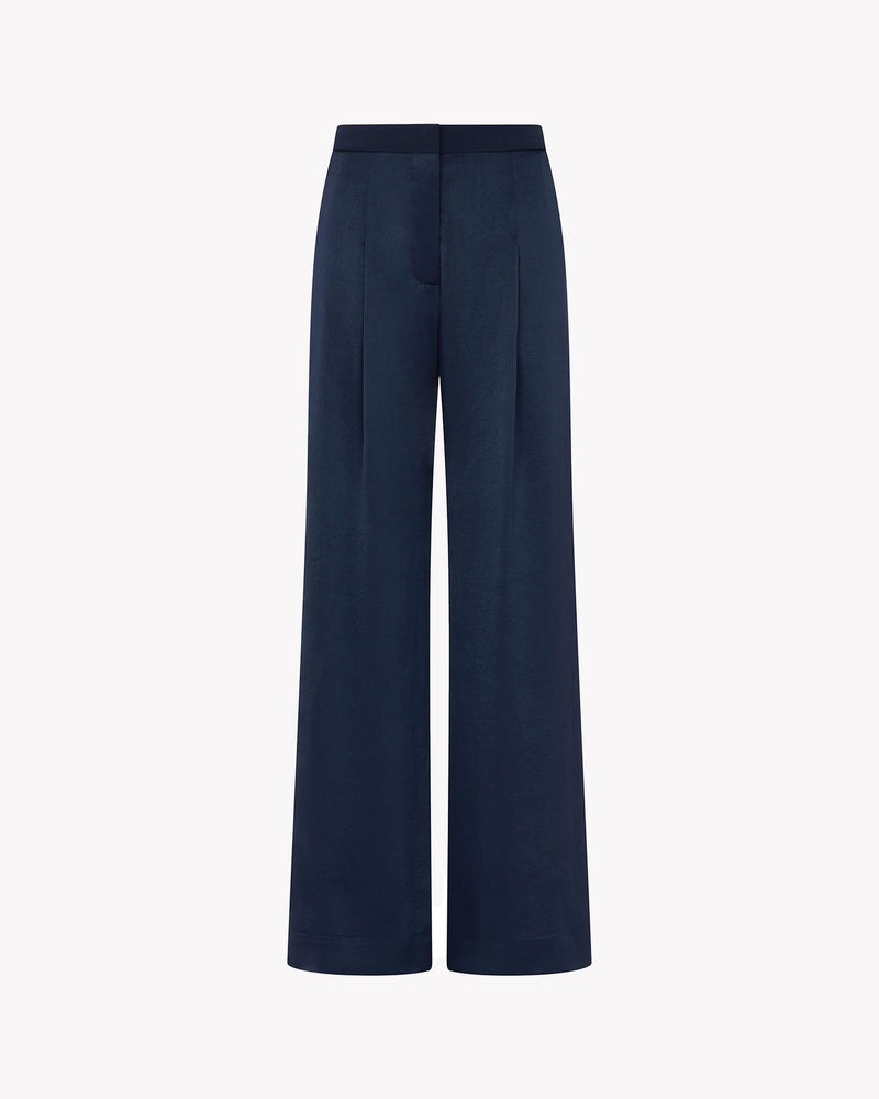 The Bute Trouser - Classic Navy Plant Based Satin picture #1