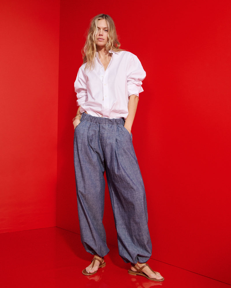 Chambray Slouchy Joggers - Dark Navy picture #1