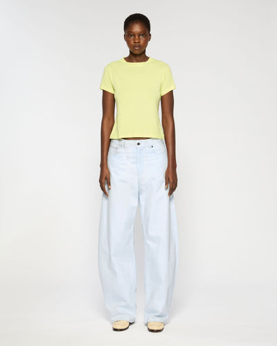 Barrel Leg Denim Jeans - Light Blue SERENA BUTE