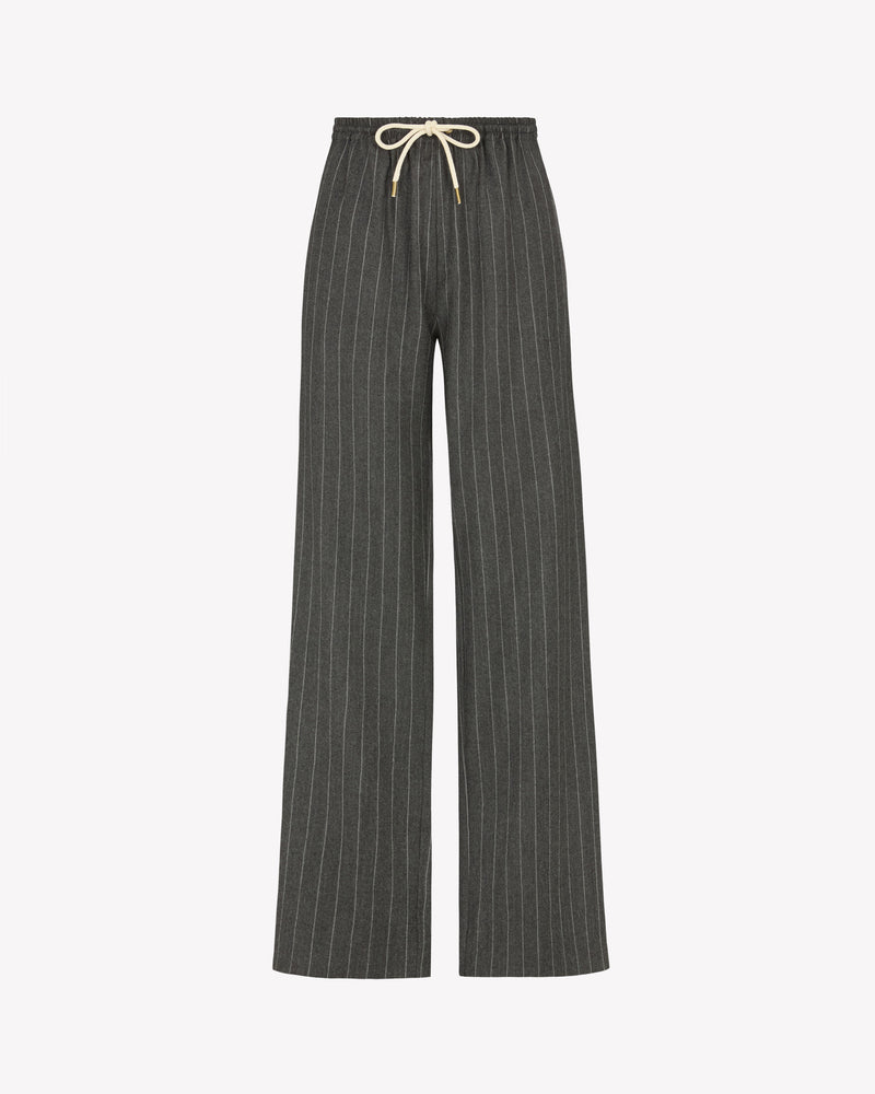 Slim Leg Jogger - Dark Grey Pinstripe Wool picture #2