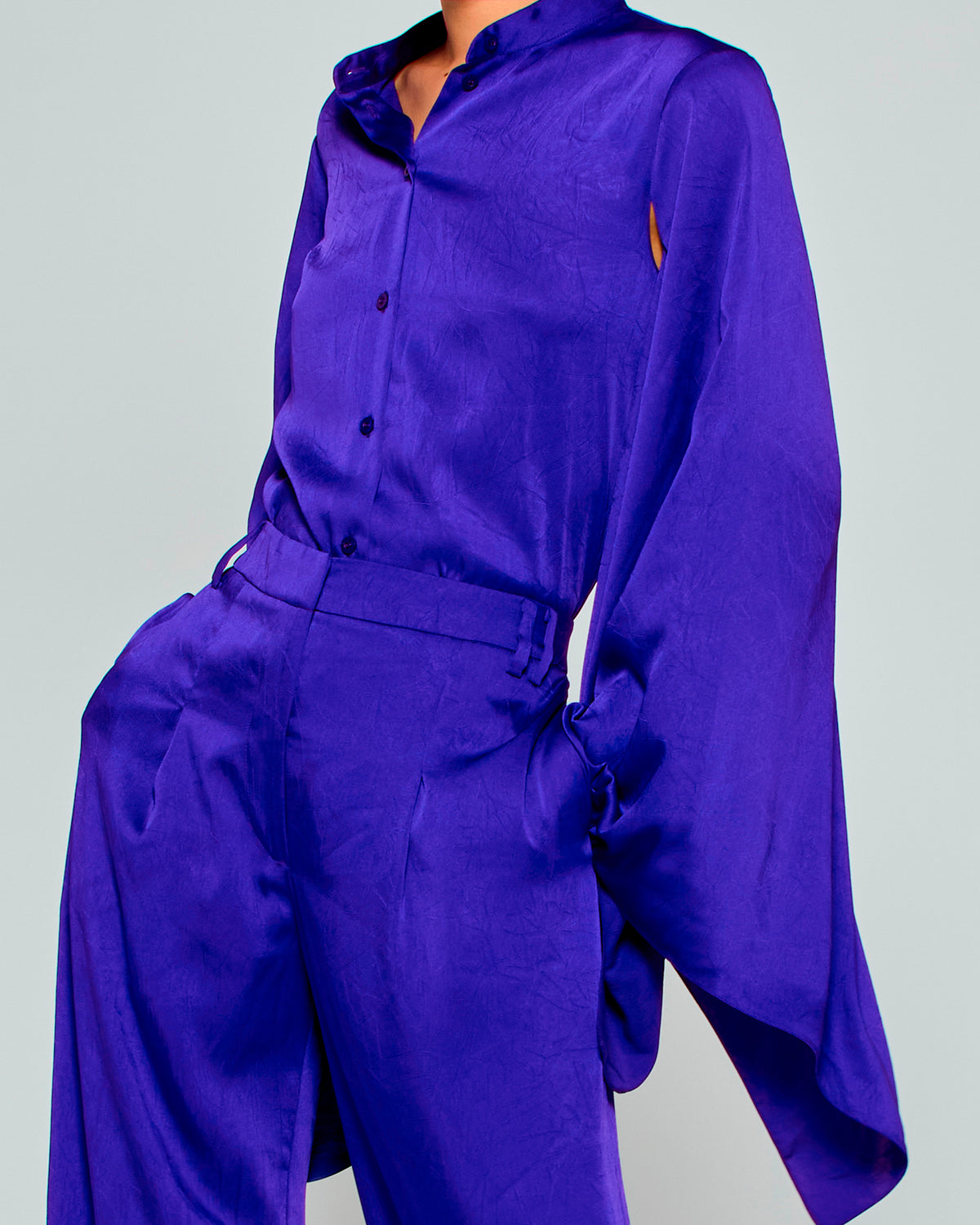 Kimono Sleeve Shirt - Violet Blue
