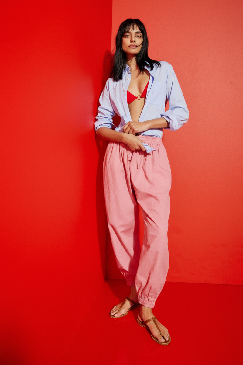 Cotton Balloon Trouser - Rosa Pink picture #1