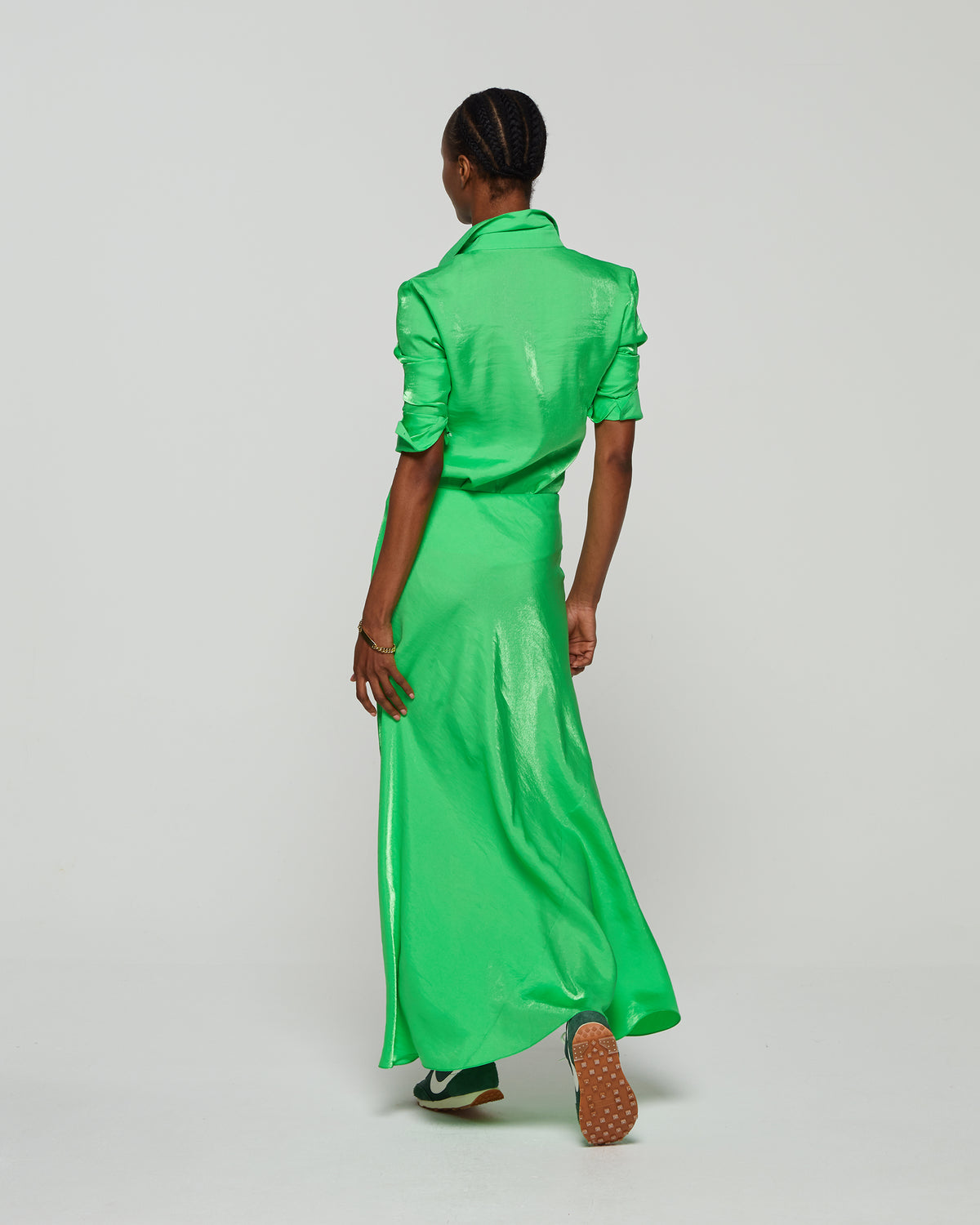 Bias Maxi Skirt - Bright Green