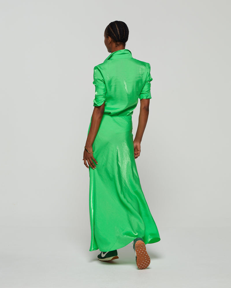 Bias Maxi Skirt - Bright Green picture #4
