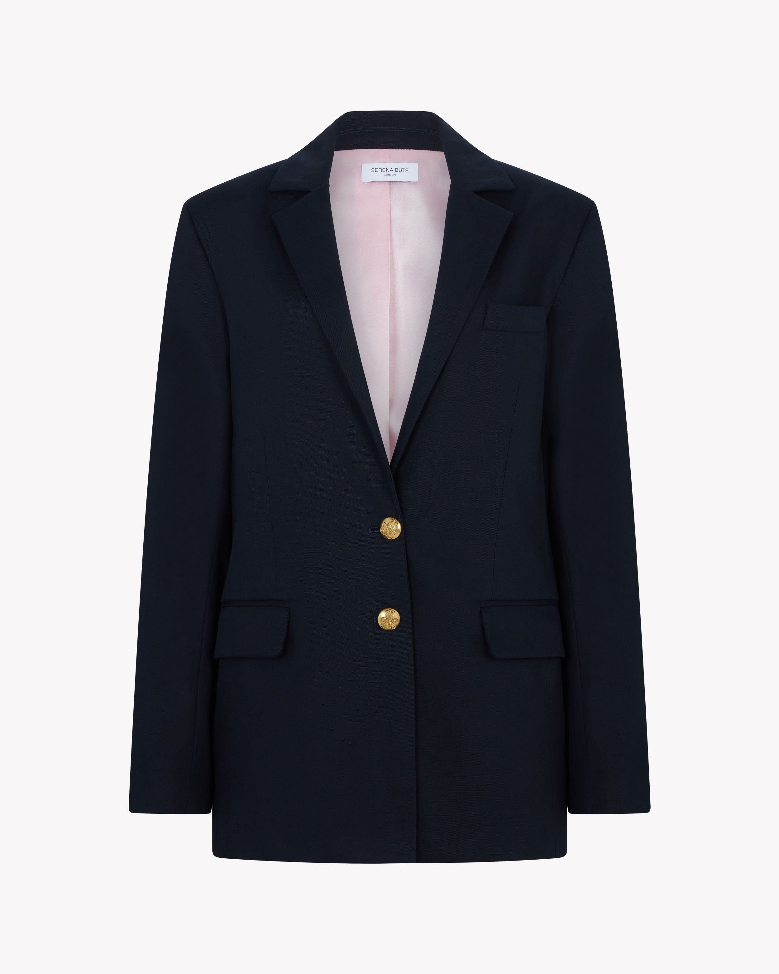 Serena Bute London Boyfriend Blazer Midnight Navy for Women Ladies SERENA BUTE